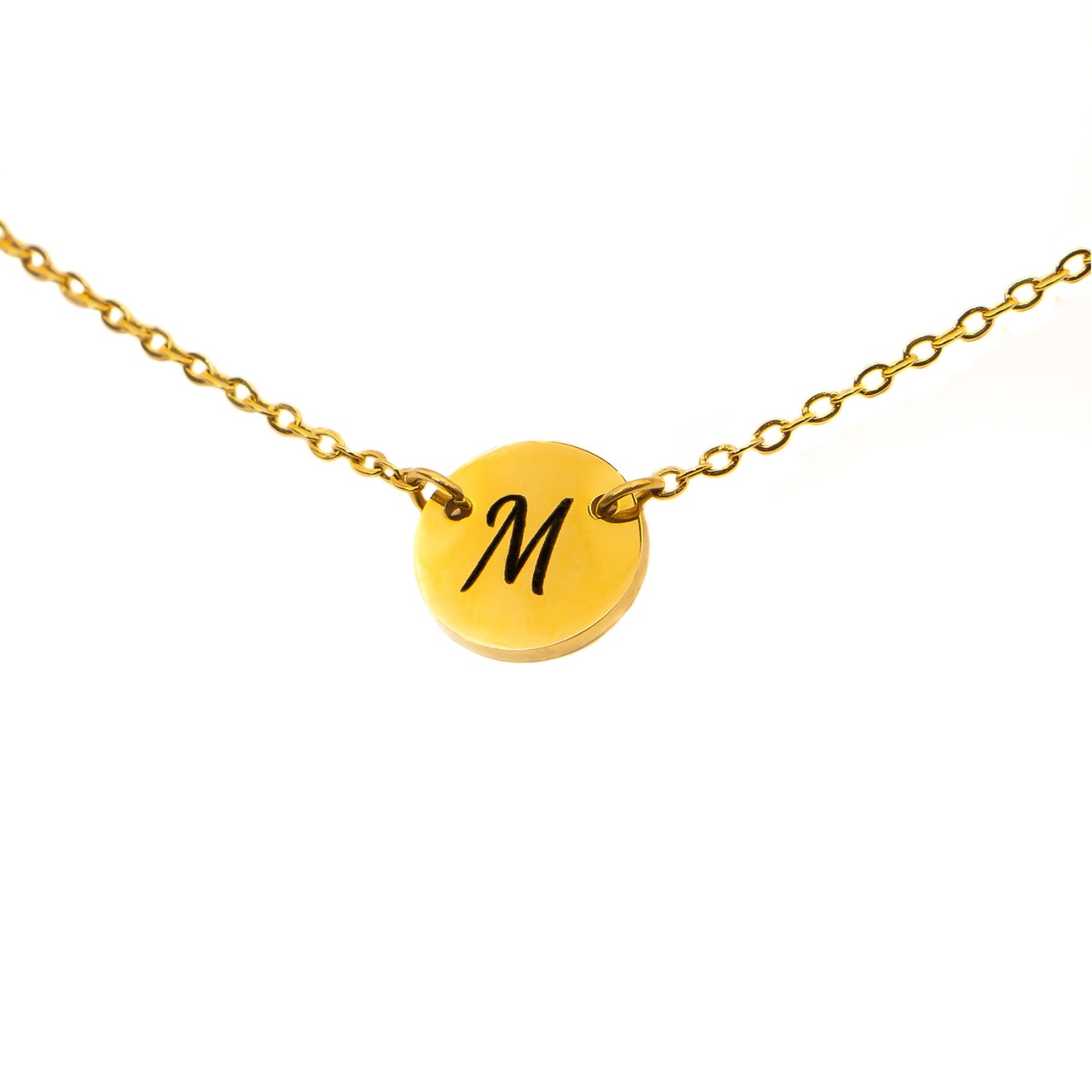 Minimalist Initial Engraved Necklace
