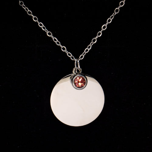 Birth Flower and Birthstone Necklace