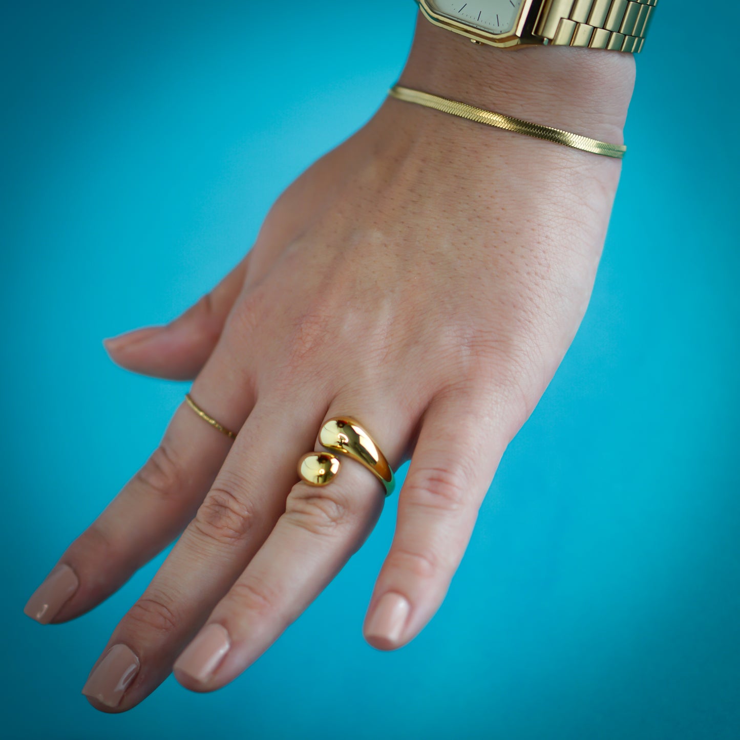 Gold Connection Ring