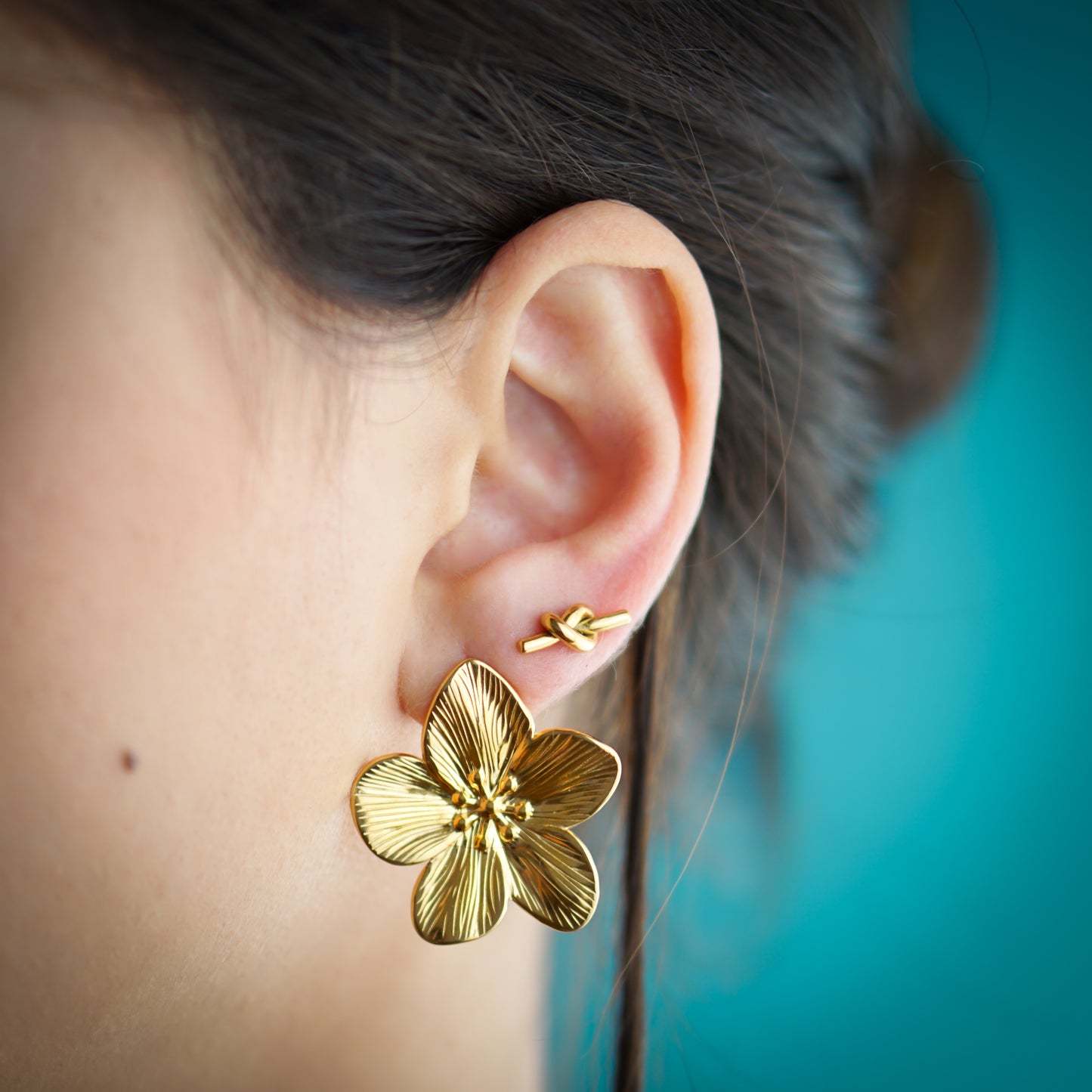 Golden Lily Earring