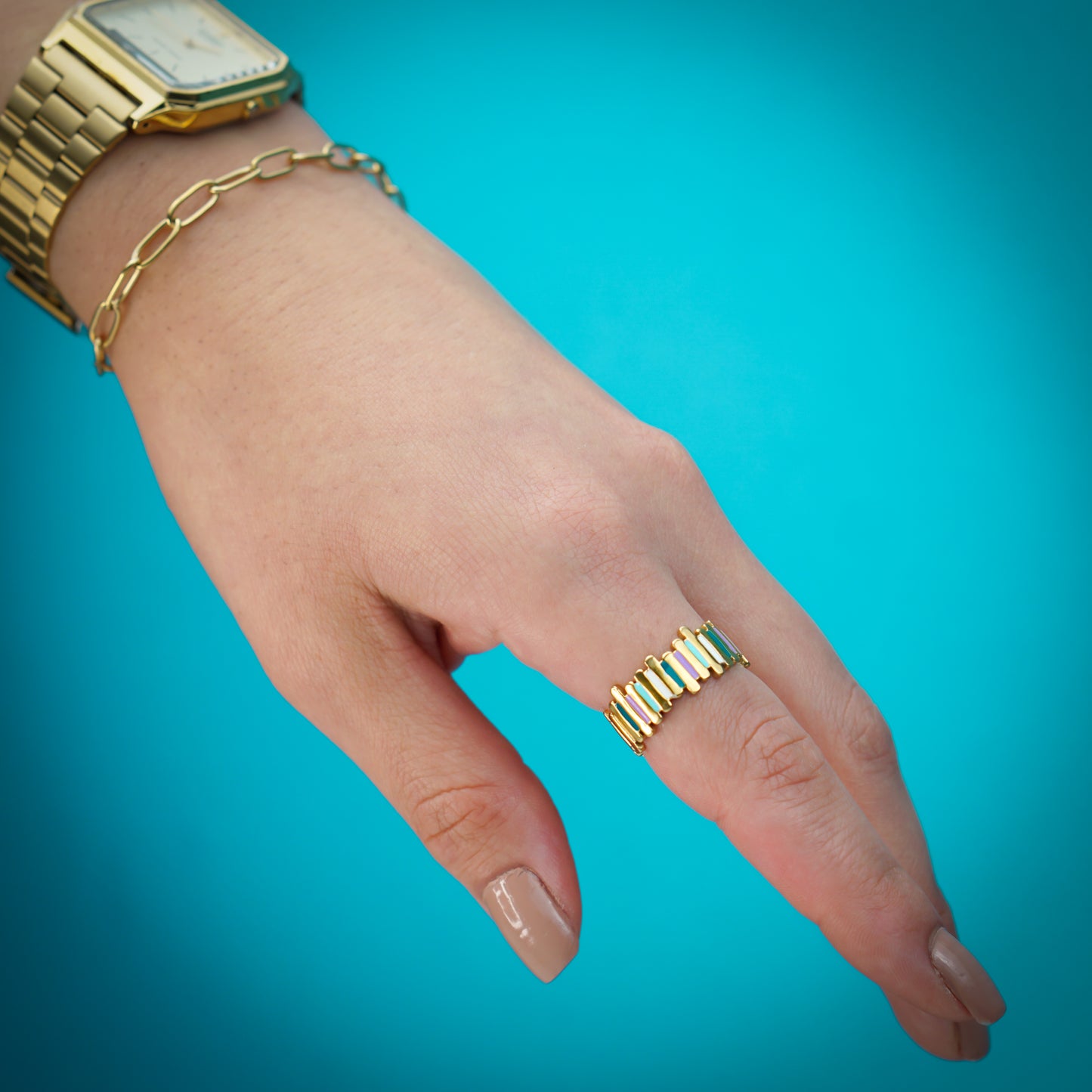 Elegant Colourful Ring