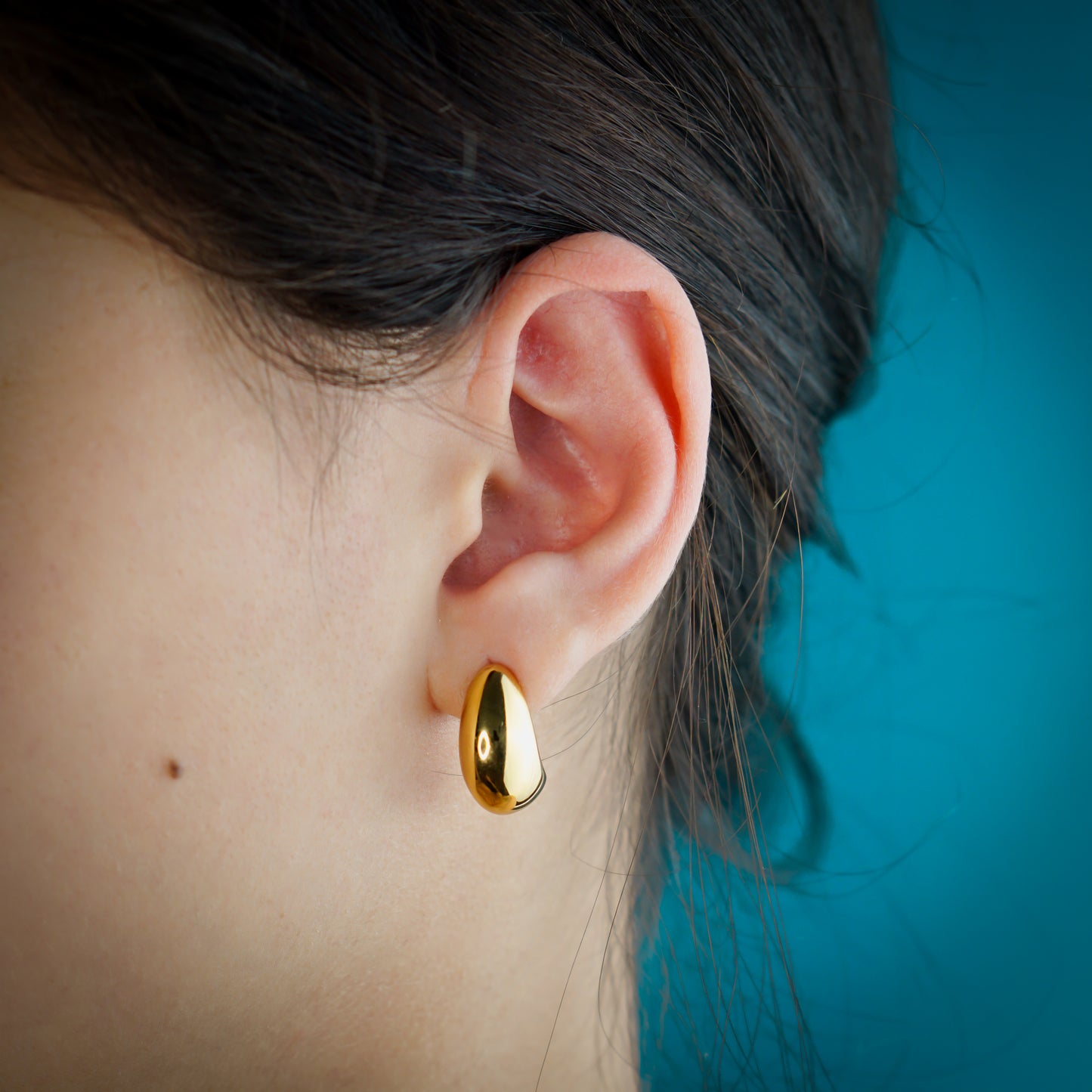 Mini Curved Tear Earring