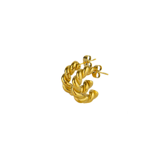 Twisted Classic Gold Earrings