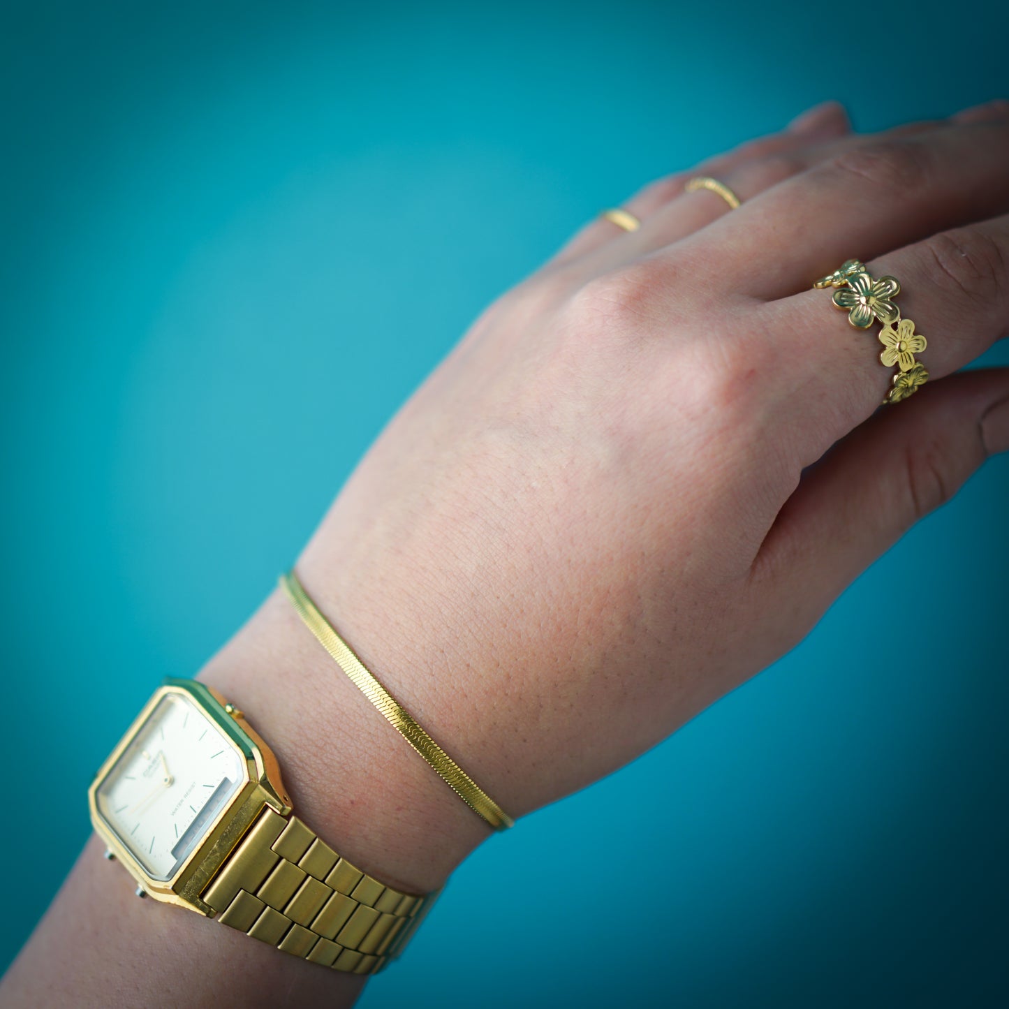 Snake Style Gold Bracelet