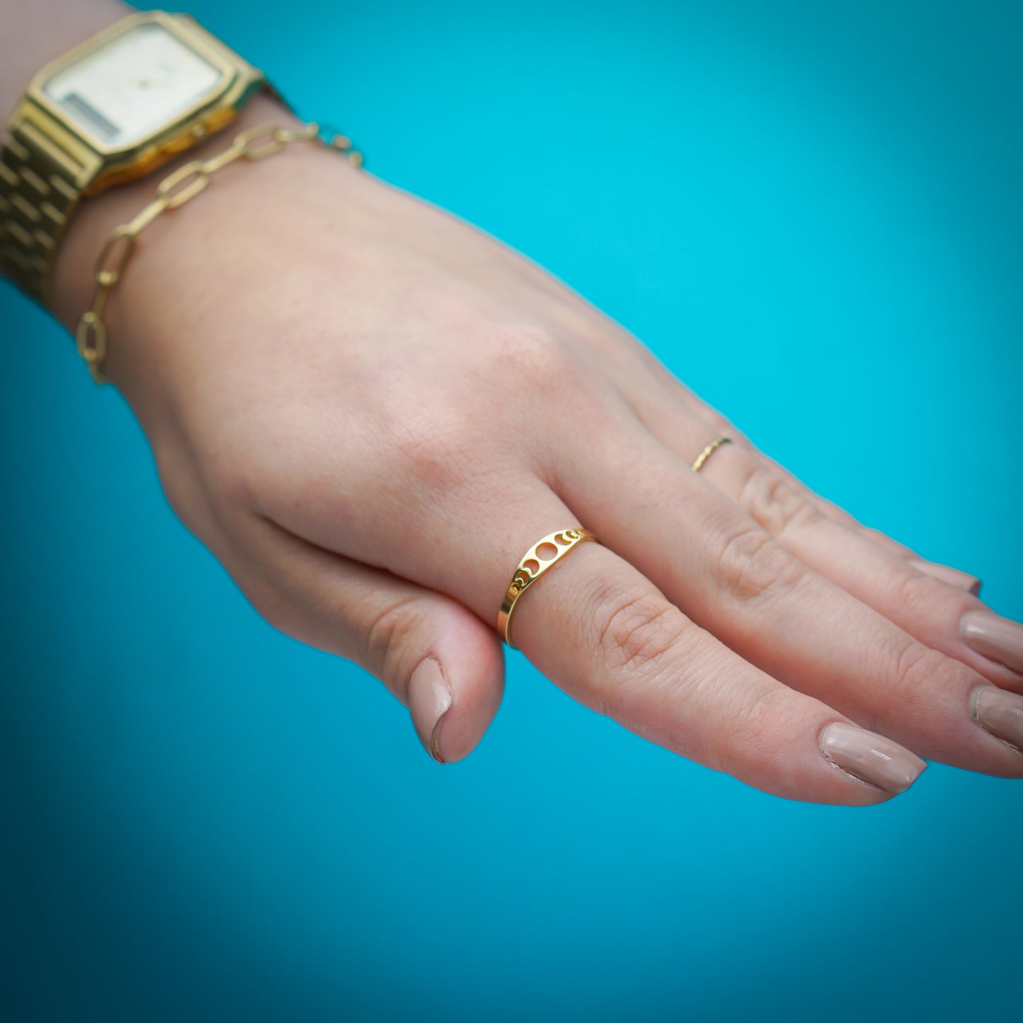 Small Moon Phases Ring