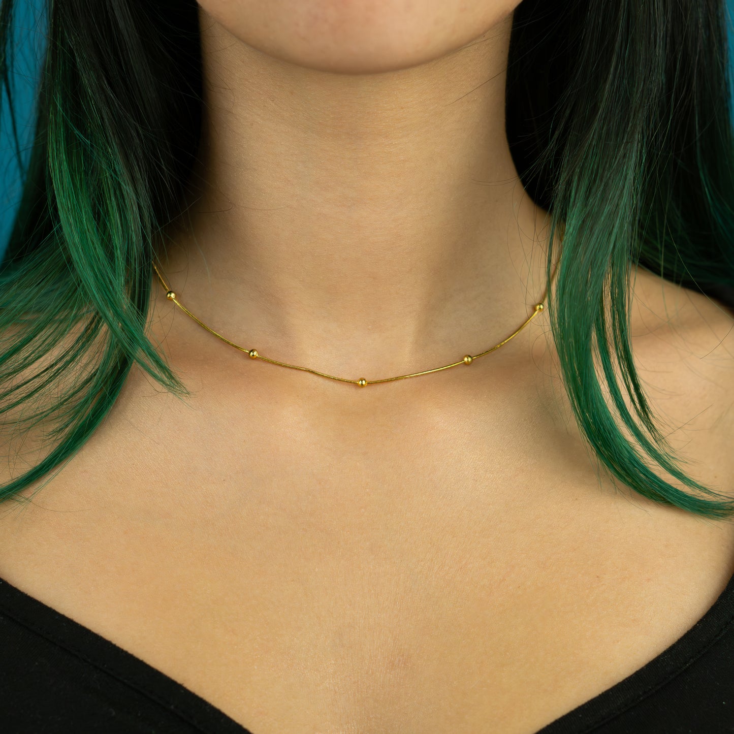 Minimalist Golden Balls Necklace