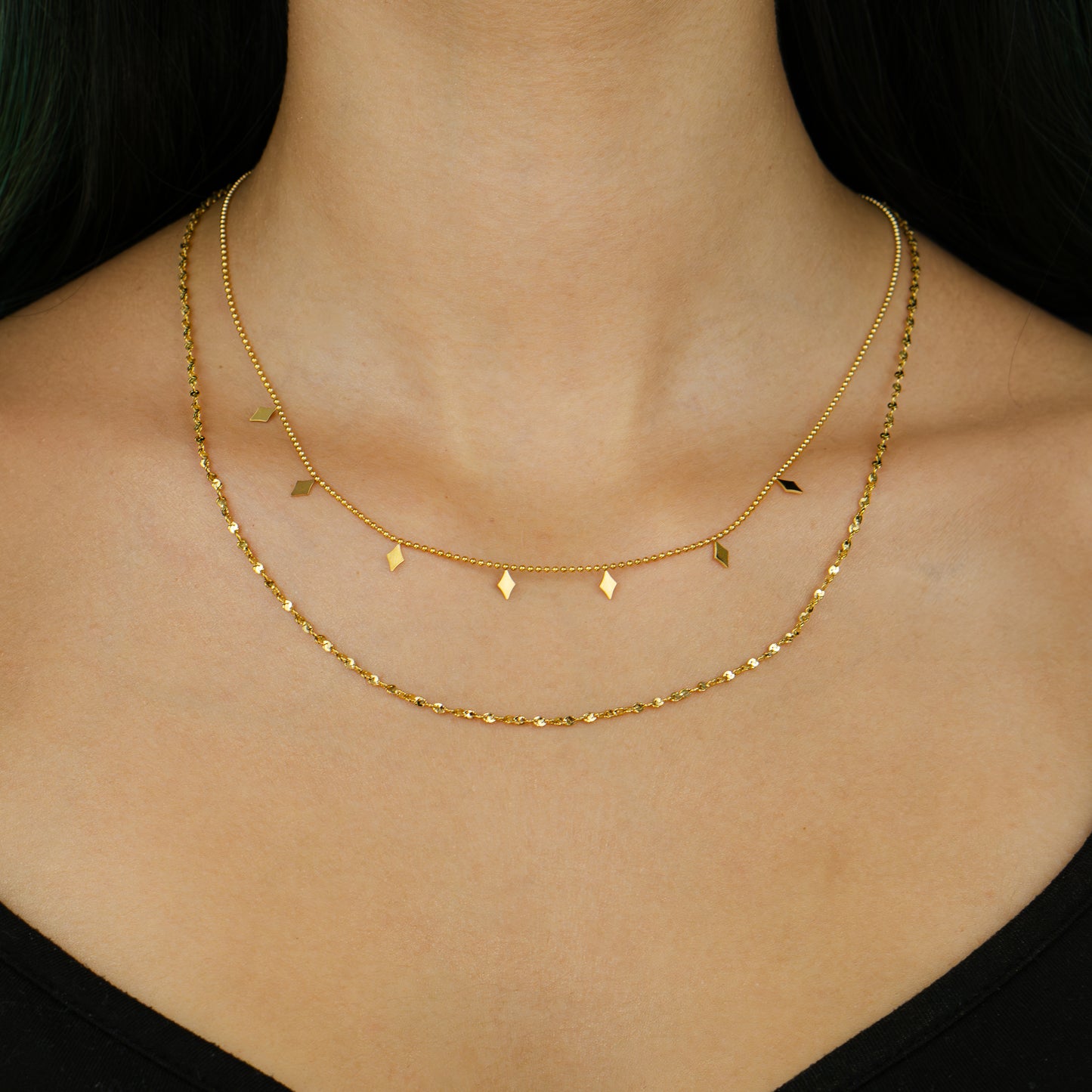 Double Layer Gold Necklace