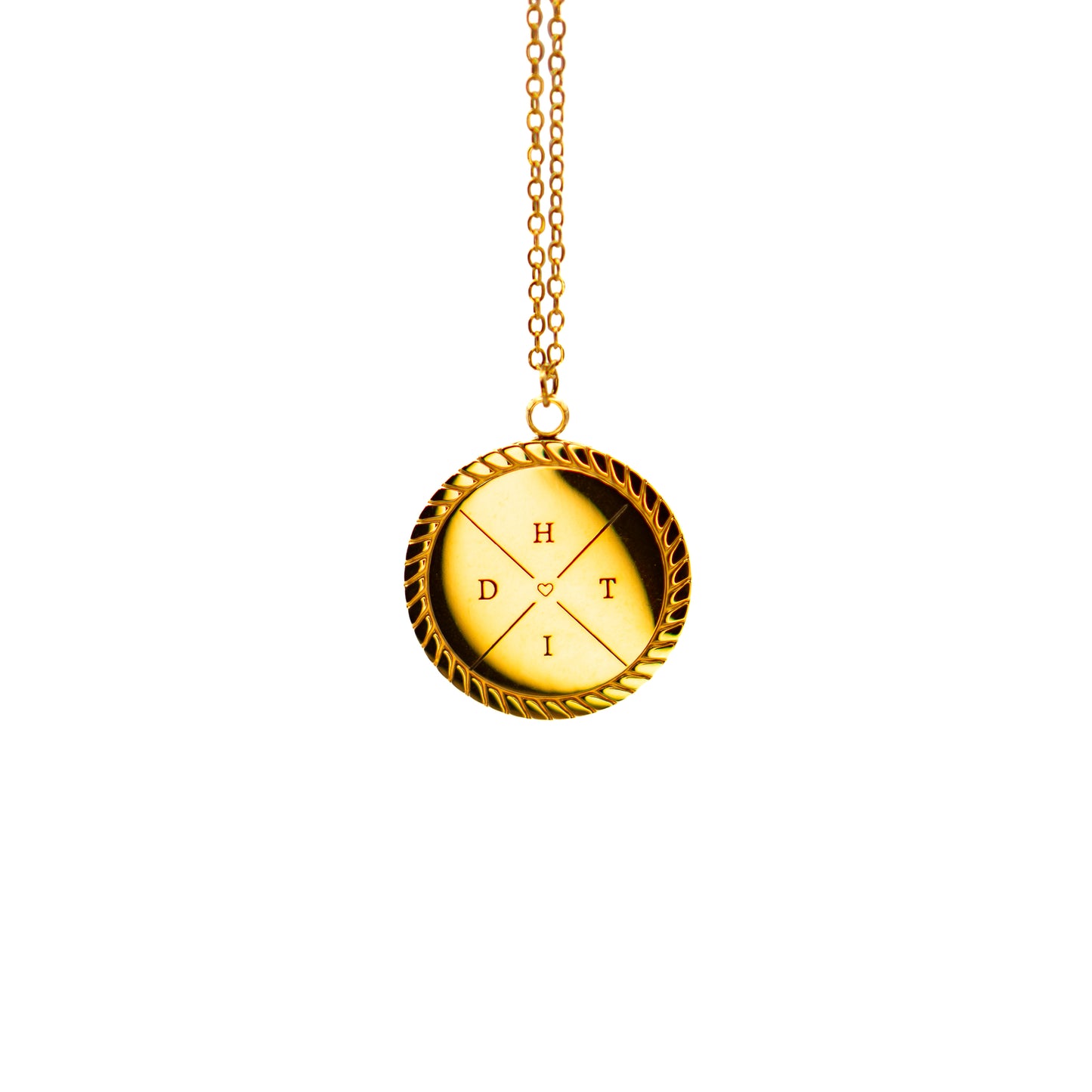 Engravable Necklace Initials Compass