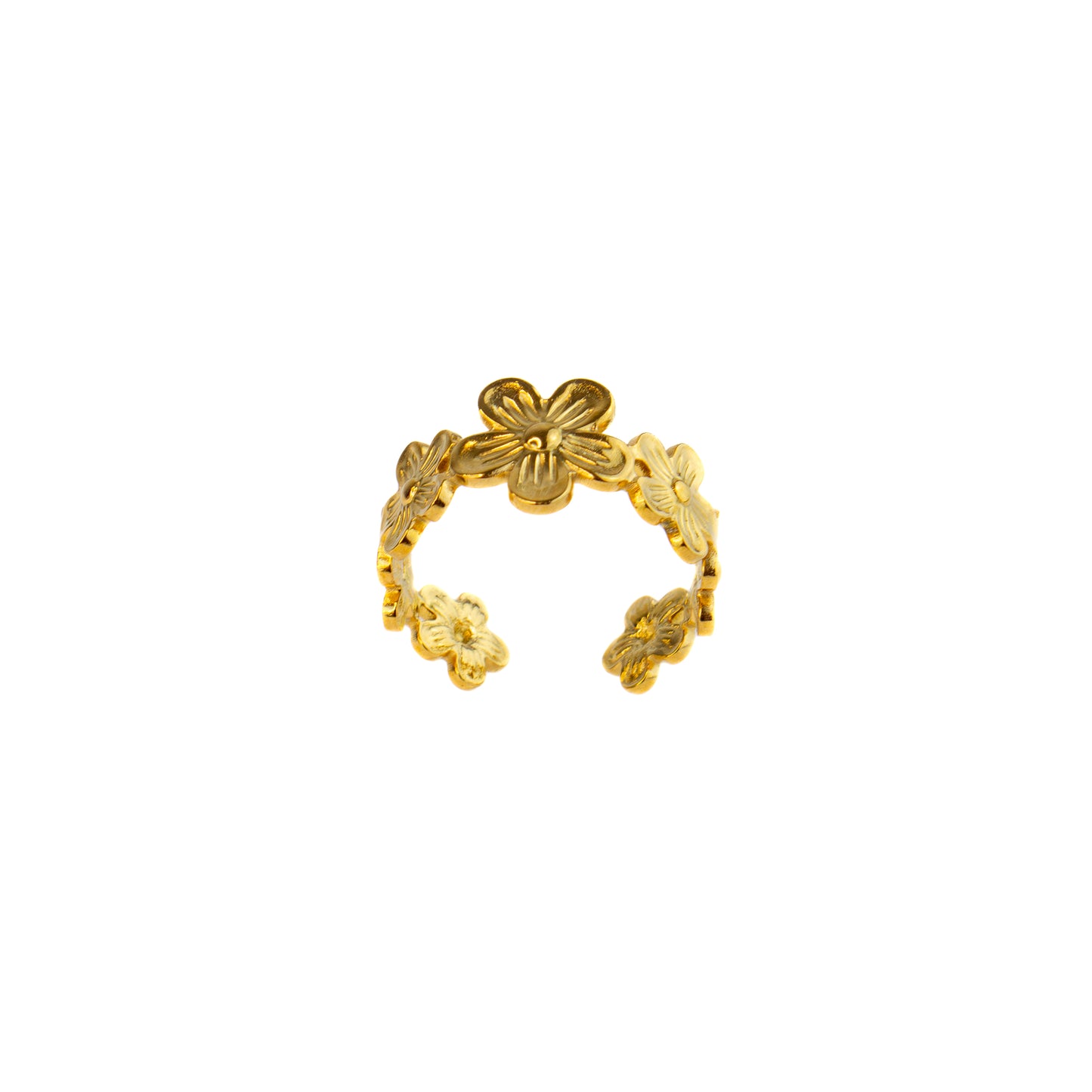 Golden Flowers Ring