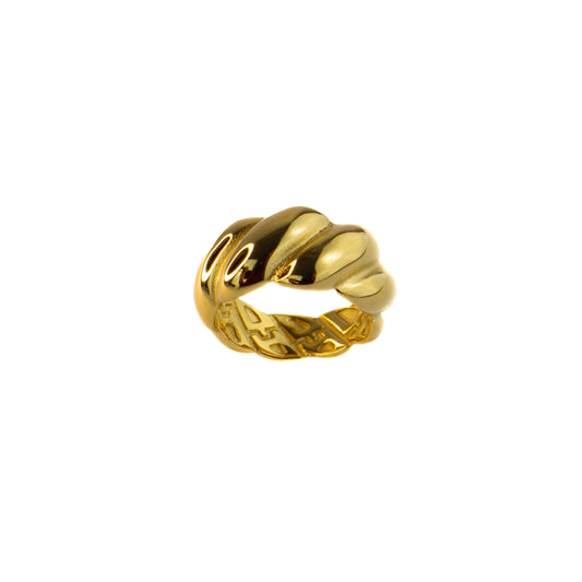 Chubby Twisted Gold Ring