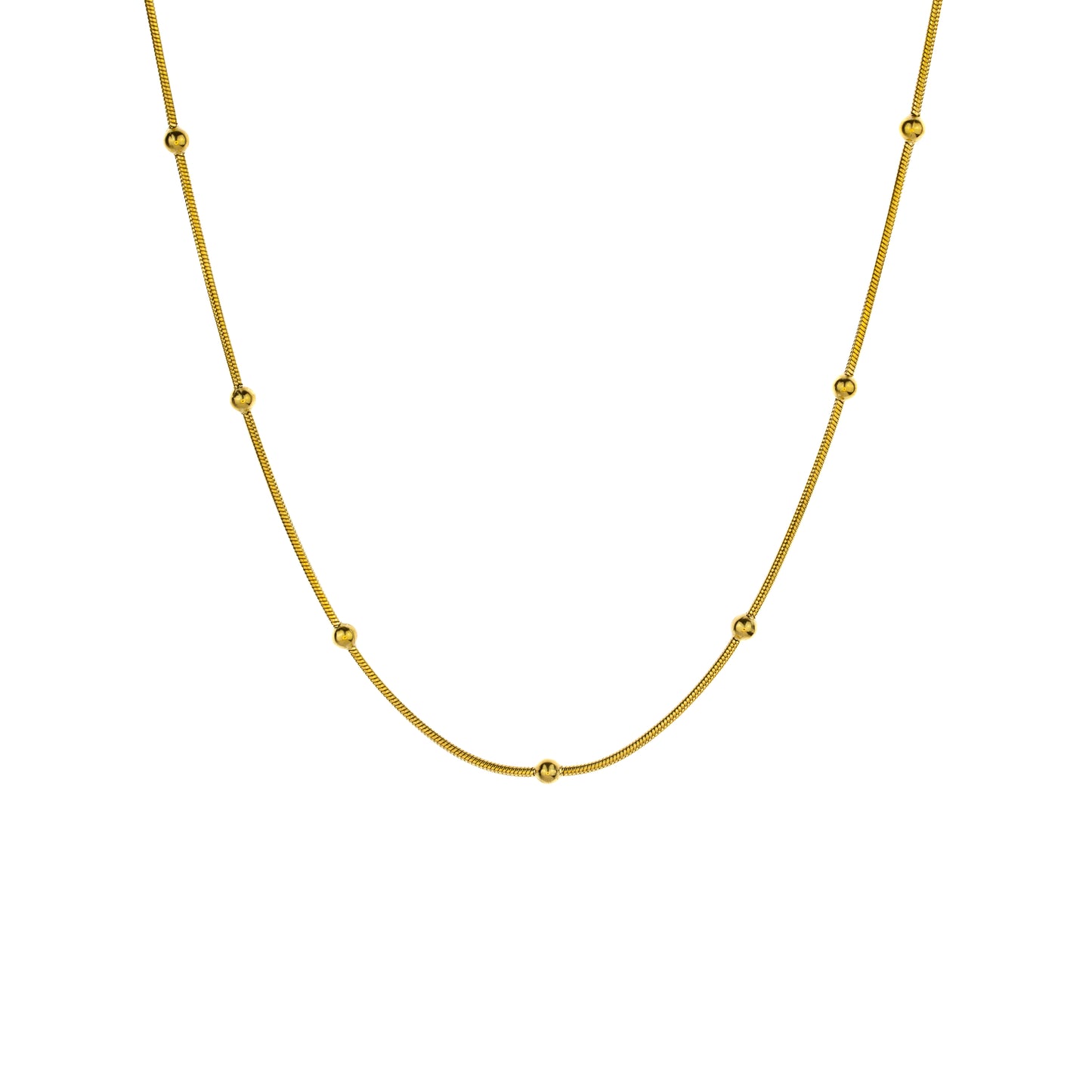 Minimalist Golden Balls Necklace