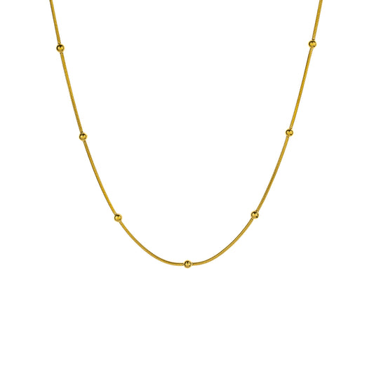 Minimalist Golden Balls Necklace