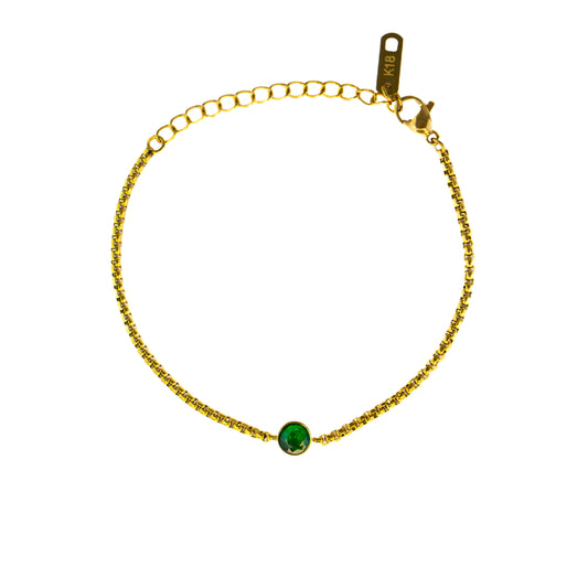 Green Charm Bracelet