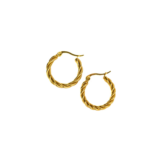Twisted Gold Earring